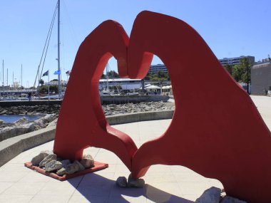 LISBON, PORTUGAL, 28.06.2021: Fort de SANTO AMARO E MARINA DE OEIRAS, Lizbon, Portekiz