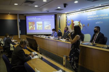 Brezilya nüfusu için Fiziksel Faaliyet Rehberi 'nin başlatılması. 29 Haziran 2021, Brasilia, Federal Bölge, Brezilya: Raphael Camara Medeiros Parente tarafından temsil edilen Brezilya Sağlık Bakanlığı,