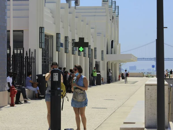 Lizbon Metropolitan Alanı Covid Veya Sertifikaları Için Test Edilen Girdi — Stok fotoğraf