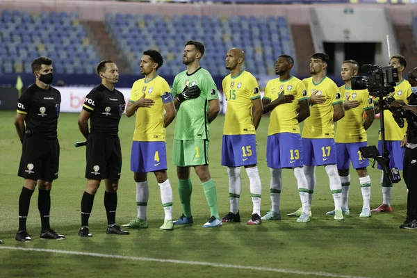 Copa America Brazílie Ekvádor Června2021 Goiania Brazílie Fotbalový Zápas Mezi — Stock fotografie