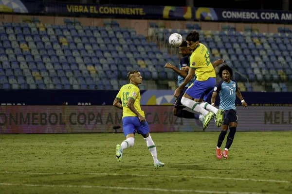 Copa America Brasilien Och Ecuador Juni 2021 Goiania Brasilien Fotbollsmatch — Stockfoto