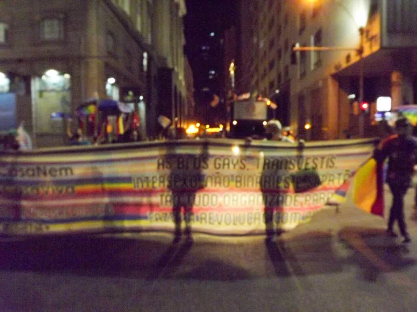 Лгбти Группы Протестуют Против Правительства Президента Джейра Болсонаро Рио Жанейро — стоковое фото