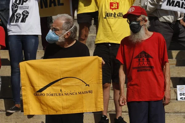 Protesto Geração Movimento Junho 2021 Rio Janeiro Brasil Ato Memória — Fotografia de Stock