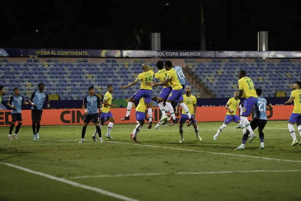 Copa America Brezilya Ekvador Haziran 2021 Goiania Brezilya Brezilya Ile — Stok fotoğraf