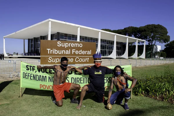 Indigenous Maracana Village Protest Rio Janeiro June 2021 Rio Janeiro — Fotografia de Stock
