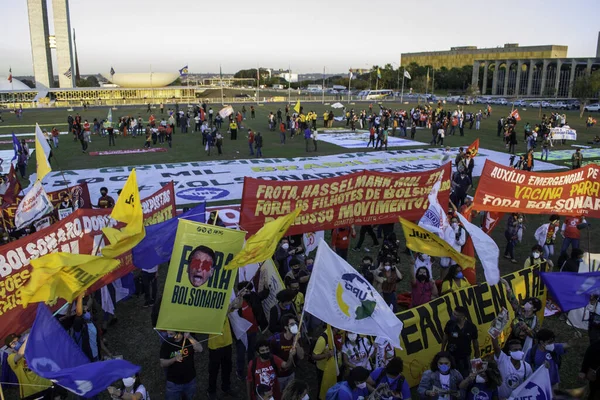 Protesta Impeachment Del Presidente Bolsonaro Giugno 2021 Brasilia Distretto Federale — Foto Stock