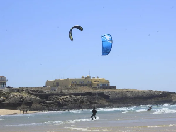 Zwemmers Sportliefhebbers Het Strand Van Guincho Cascais Juni 2021 Cascais — Stockfoto