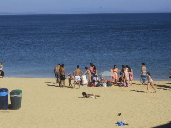 June 2021 Cascais Portugal Movement Bathers Conceicao Beach District Cascais — Stok fotoğraf