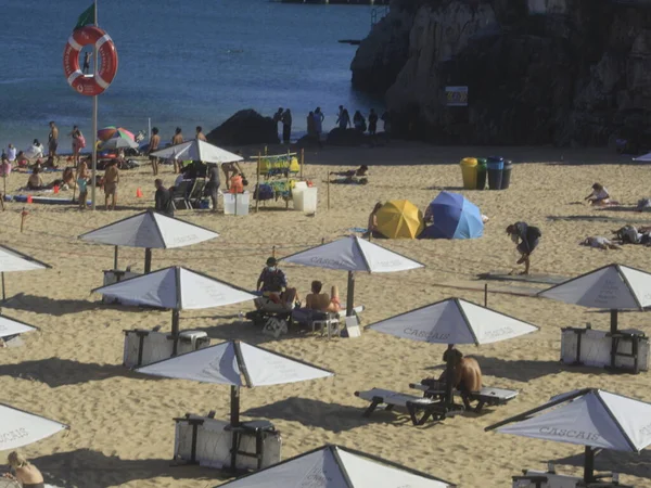 Giugno 2021 Cascais Portogallo Movimento Dei Bagnanti Sulla Spiaggia Conceicao — Foto Stock