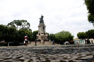 View from Largo Sao Sebastiao, in Historic Center of Manaus. July 23, 2021, Manaus, Brazil: Largo Sao Sebastiao, located in Historic Center of Manaus, was built in 1896 in honor of Opening of Ports of Brazil