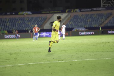 Copa America Quarter finals: Peru and Paraguay. July 2, 2021, Goiania, Brazil: Soccer match between Peru and Paraguay, valid for the quarterfinals of Copa America 2021, held at Pedro Ludovico Teixeira Olympic Stadium, in Goiania, on Friday (2).