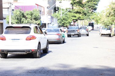 March to Jesus is held in form of a motorcade in Goiania. July 3, 2021, Goiania. Brazil: March to Jesus is held in form of a motorcade on Saturday (3), in Goiania, with a concentration in  Aviao square