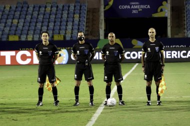 Copa America Quartas-Final: Argentina vs Equador. July 3, 2021, Goiania, Brazil:  Soccer match between Argentina and Ecuador, valid for Quartas-Final of Copa America, at Pedro Ludovico Teixeira Olympic Stadium, in Goiania, on Saturday night (3)