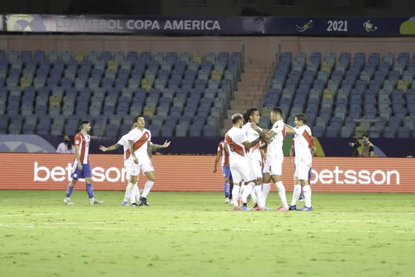 Copa America Quarter Finals Peru Paraguay July 2021 Goiania Brazil — Fotografia de Stock