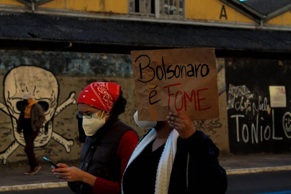 Protest Przeciwko Rządowi Prezydenta Jair Bolsonaro Porto Alegre Lipca 2021 — Zdjęcie stockowe