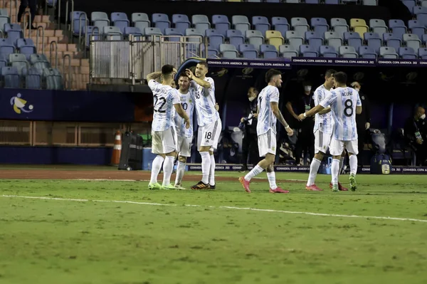 Copa America Viertelfinale Argentinien Gegen Equador Juli 2021 Goiania Brasilien — Stockfoto