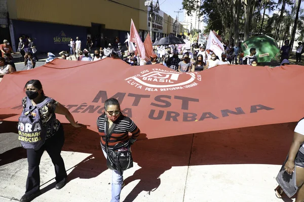 Protest Bolsonaro Rio Janeiro July 2021 Rio Janeiro Brazil Thousands — Stok fotoğraf