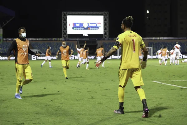 Copa America Quartas Final Brazil Chile 2021年7月2日 巴西里约热内卢 巴西和智利之间的足球比赛在里约热内卢Nilton Santos体育场 — 图库照片