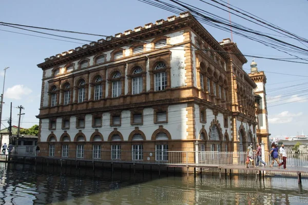 Der Pegel Des Flusses Negro Beginnt Manaus Langsam Sinken Juli — Stockfoto