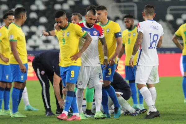 Copa America Quartas Final Brazil Chile July 2021 Rio Janeiro — Foto Stock