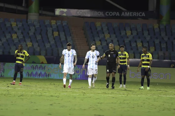 Четвертьфинал Кубка Америки Аргентина Эквадор Июля 2021 Года Гояния Бразилия — стоковое фото