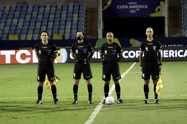 Copa América Quartas Final Argentina Ecuador Julio 2021 Goiania Brasil — Foto de Stock