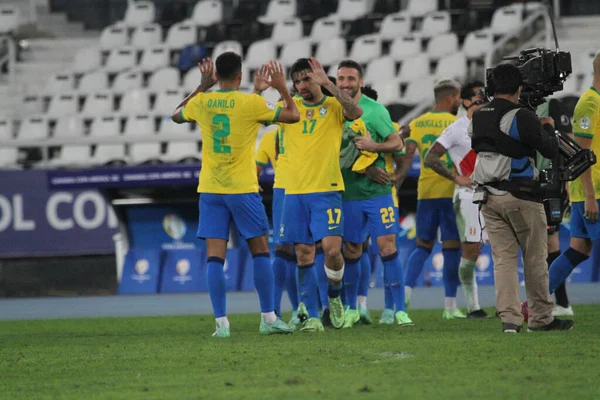 Copa America Yarı Finali Brezilya Peru Karşı Temmuz 2021 Rio — Stok fotoğraf