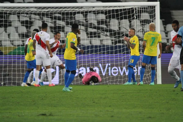 Copa America Yarı Finali Brezilya Peru Karşı Temmuz 2021 Rio — Stok fotoğraf