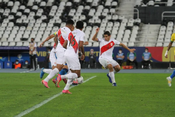 Copa America Półfinał Brazylia Peru Lipca 2021 Rio Janeiro Brazylia — Zdjęcie stockowe