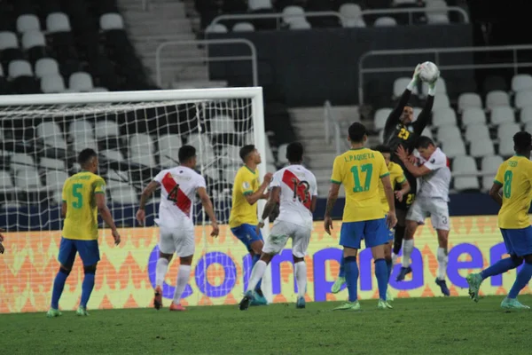 Copa America Yarı Finali Brezilya Peru Karşı Temmuz 2021 Rio — Stok fotoğraf