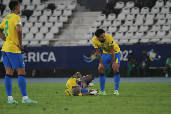 Copa America Yarı Finali Brezilya Peru Karşı Temmuz 2021 Rio — Stok fotoğraf