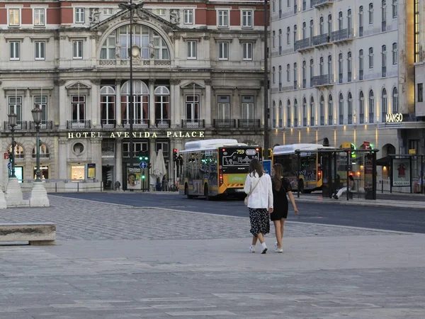 Transporterna Lissabon Lissabon Den Juli 2021 Lissabon Rörelse Vid Tunnelbanestationer — Stockfoto