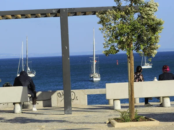 Bewegung Rund Und Strand Von Ribeira Cascais Juli 2021 Cascais — Stockfoto