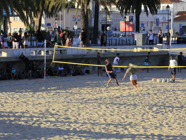 Circulation Autour Sur Plage Ribeira Cascais Juillet 2021 Cascais Portugal — Photo