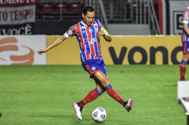 Sao Paulo ve Bahia. 10 Temmuz 2021, Sao Paulo, Brezilya: Sao Paulo oyuncuları, Sao Paulo ve Bahia arasında oynanan futbol maçında Liziero 'nun attığı golü kutladılar.