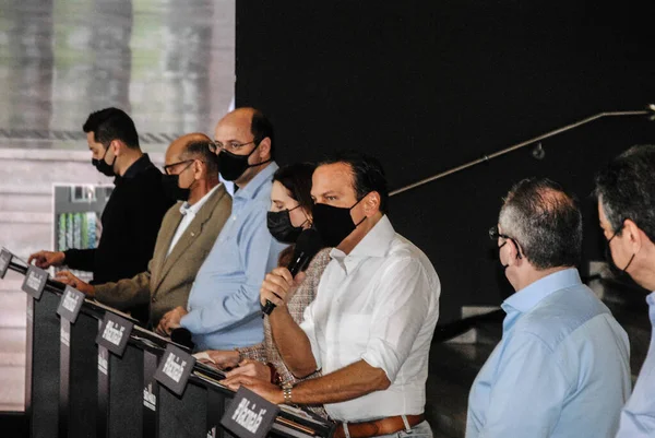 Gobierno Sao Paulo Presenta Nuevas Medidas Para Luchar Contra Covid — Foto de Stock