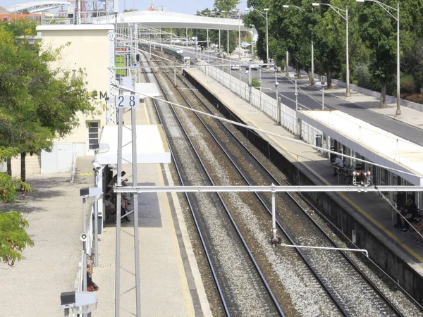 Int Lisboa Deserta Devido Calor Também Aumento Dos Casos Covid — Fotografia de Stock