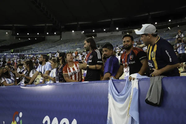 Argentina Brasil Julho 2021 Rio Janeiro Brasil Partida Futebol Contra — Fotografia de Stock