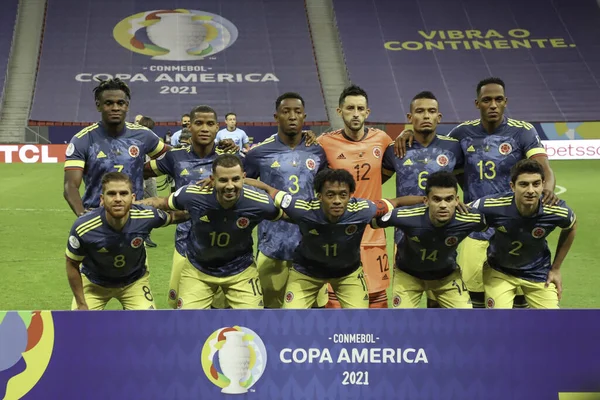 Kolumbia Peru Lipca 2021 Brasilia Dystrykt Federalny Brazylia Mecz Piłki — Zdjęcie stockowe