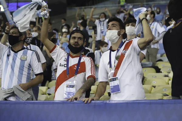 Argentina Brasile Luglio 2021 Rio Janeiro Brasile Partita Calcio Contro — Foto Stock