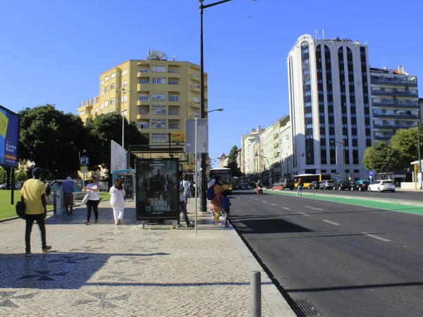 Lizbon Hareket Var Temmuz 2021 Lizbon Portekiz Metro Hatlarında Çevrede — Stok fotoğraf
