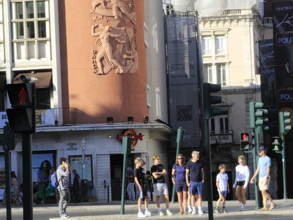 Bevegelse Liberdade Avenue Lisboa Juli 2021 Lisboa Portugal Bevegelse Liberdade – stockfoto