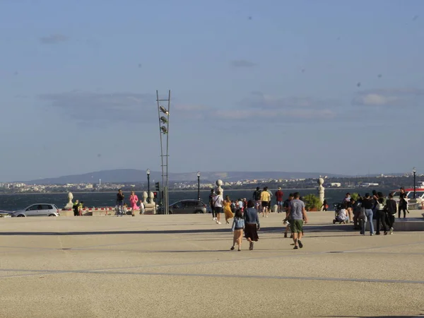 Juli 2021 Lisboa Portugal Rörelse Comercio Square Mest Besökta Lissabon — Stockfoto