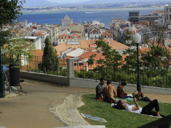 Movement People Jardim Torel Lisbon July 2021 Lisbon Portugal Movement — Stock Photo, Image