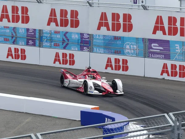 Fia Formula Grand Prix New York Skyline Geri Döndü Temmuz — Stok fotoğraf