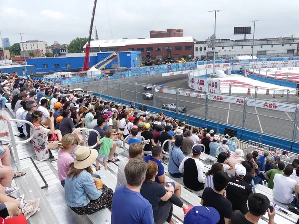 Fia Formula Grand Prix Retorna New York Skyline Julho 2021 — Fotografia de Stock