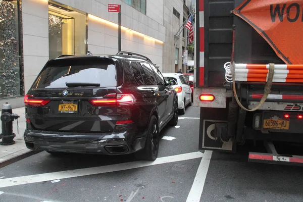 Accidente Leve Manhattan Julio 2021 Nueva York Estados Unidos Accidente —  Fotos de Stock