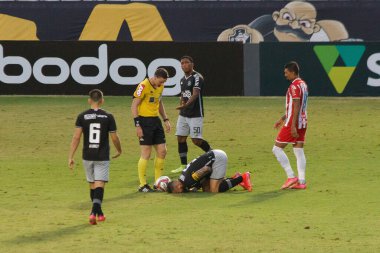 Brezilya Futbol Şampiyonası 2. Lig: Vasco ve Nautico. 18 Temmuz 2021, Rio de Janeiro, Brezilya: Sao Januario Stadyumu 'nda düzenlenen Brezilya Futbol Şampiyonası' nın 12. turu için geçerli olan Vasco ile Nautico arasındaki futbol maçı