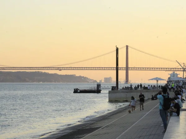 Comercio Platz Lissabon Juli 2021 Lissabon Portugal Intensive Bewegung Auf — Stockfoto