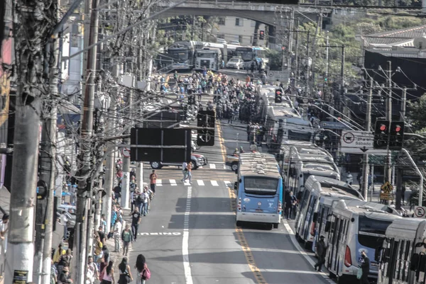 Cptm Çalışanları Sao Paulo Grevde Temmuz 2021 Sao Paulo Brezilya — Stok fotoğraf